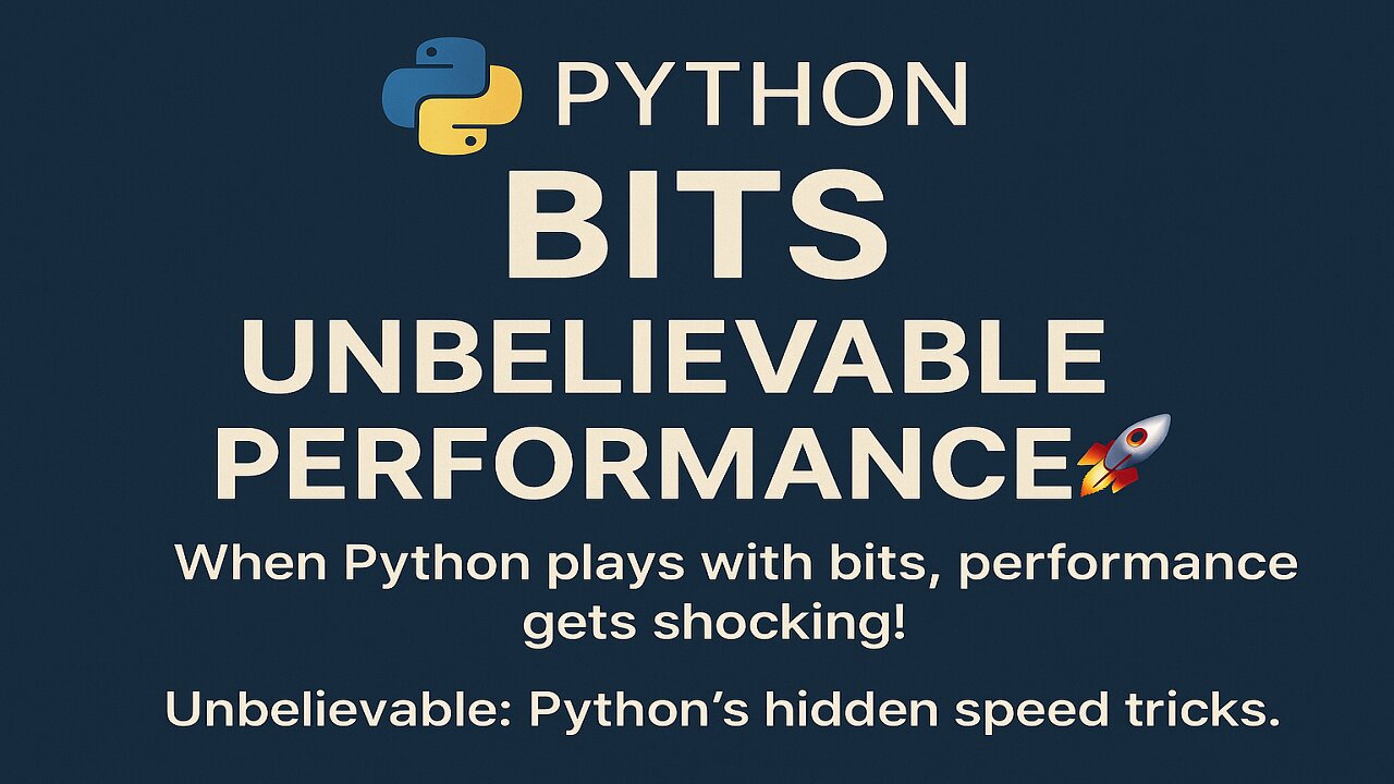 Python bits go in terms of performance.It is unbelievable