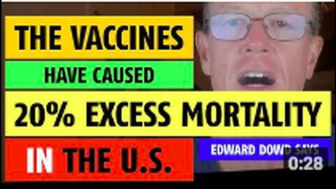 "Edward Dowd Notes 20% Excess Mortality in U.S. Due to Vaccines"