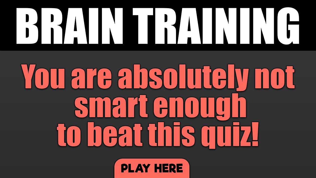 Brain Training Knowledge Quiz