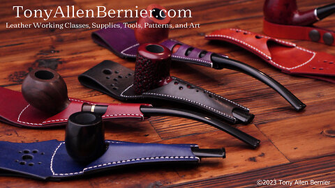 How to make a Leather Pipe Holder For Your Belt.