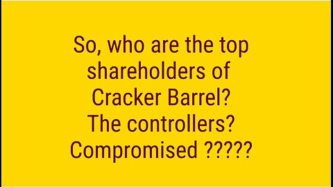 Is Cracker Barrel Really The One Making All These Choices??