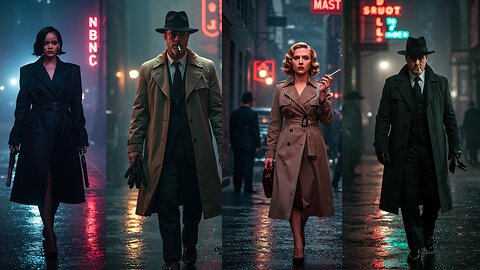 Celebrities as Femme Fatale Noir | AI Generated