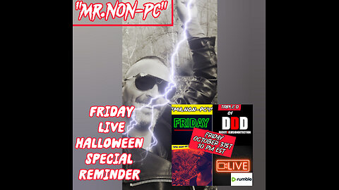 Halloween Friday Live Special Reminder (2 shows tommorow!)