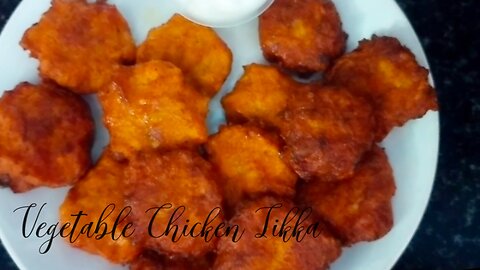 HOW TO MAKE VEGETABLE CHICKEN TIKKI | UNIQUE AND SIMPLE CHICKEN TIKKI RECIPE IN HINDI | FOOD COURT