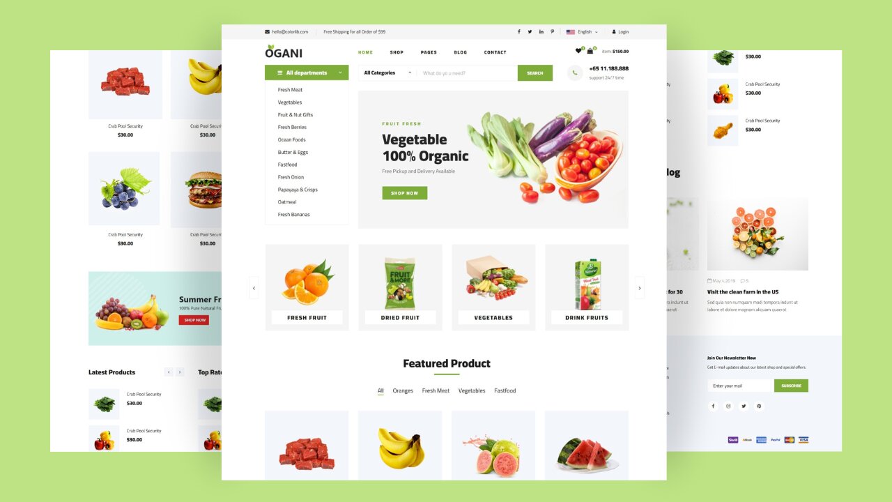 Grocery Store Website Design Using HTML CSS & JavaScript | | Project for Beginners