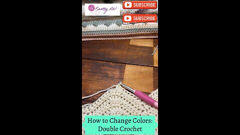 How to change colors using double crochet stitch