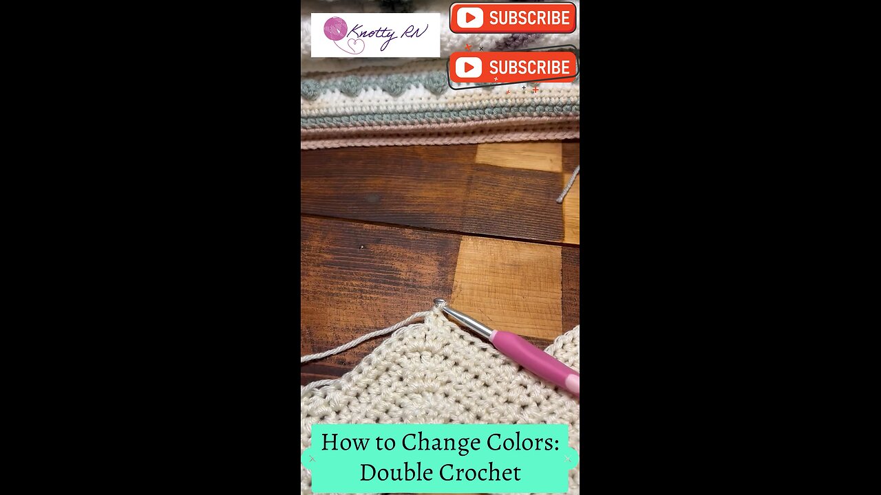How to change colors using double crochet stitch