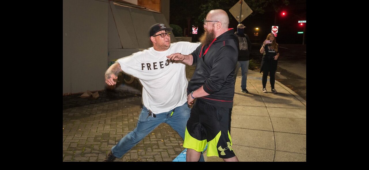 Violent leftist almost gets what’s he’s asking for!