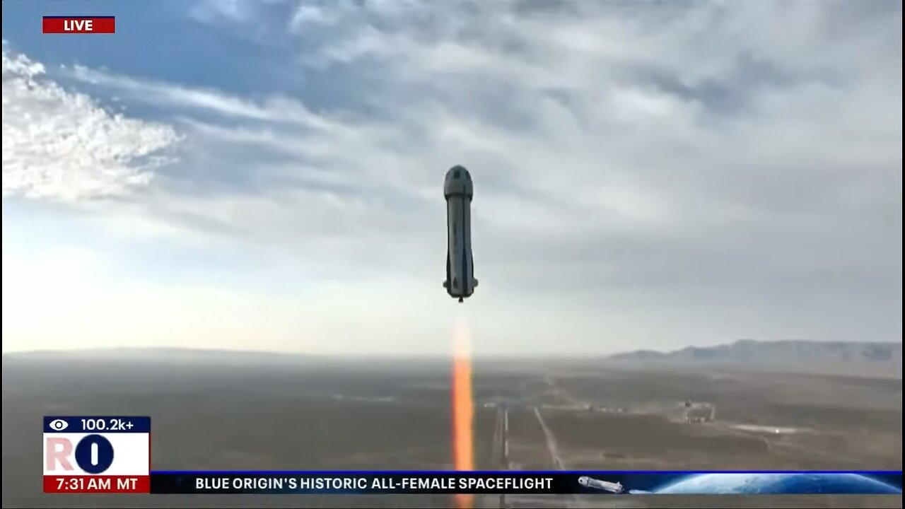 BREAKING NEWS🚨 Blue Origin Rocketship has passed Max Q.