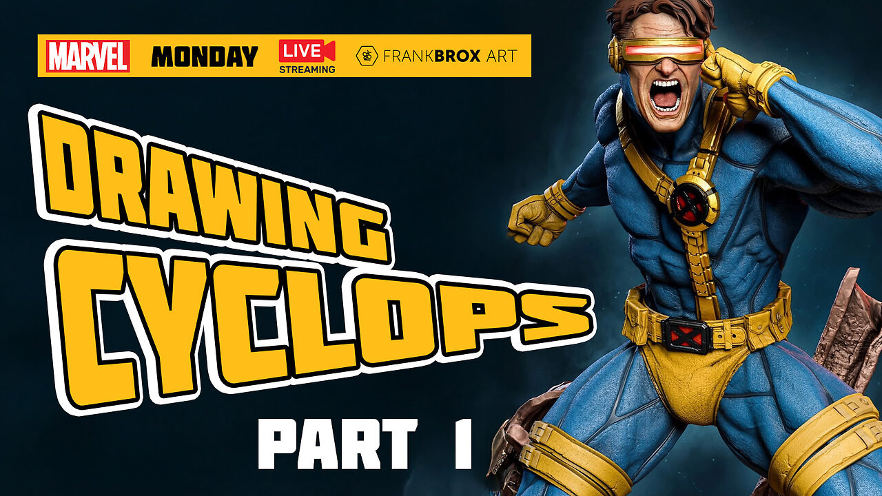 MARVEL MONDAY 🔴 Drawing Cyclops LIVE | X-Men Leader