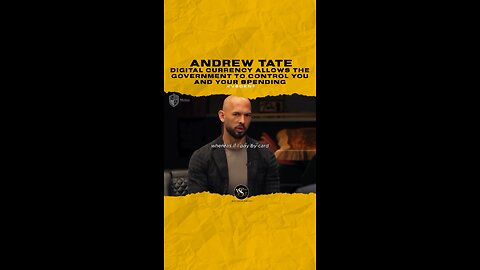 #andrewtate Digital currency allows the government to control you and your spending