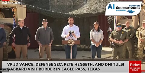 Rede von Vize Präsident JD Vance an der Grenze in Eagle Pass / Texas