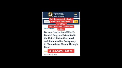 USAID fraud conviction…