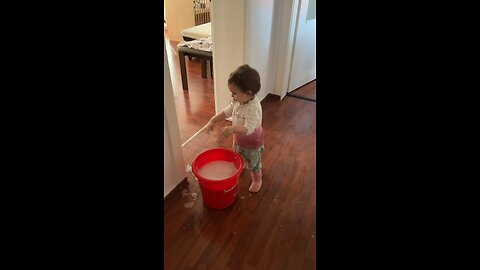 Be like a child who finds happiness right from a kettle of water 😁