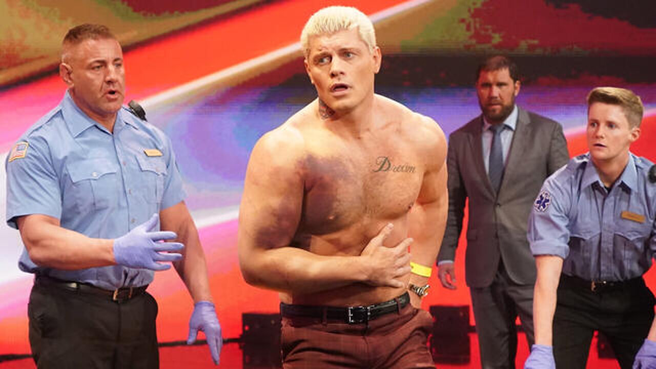 Cody Rhodes exits on his own two feet following Seth Rollins attack: Raw June 6, 2022 @wwefree