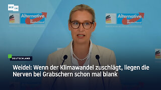 Weidel: Wenn der Klimawandel zuschlägt, liegen die Nerven bei Grabschern schon mal blank
