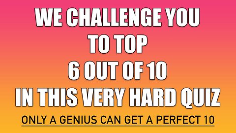 Mixed Trivia Quiz