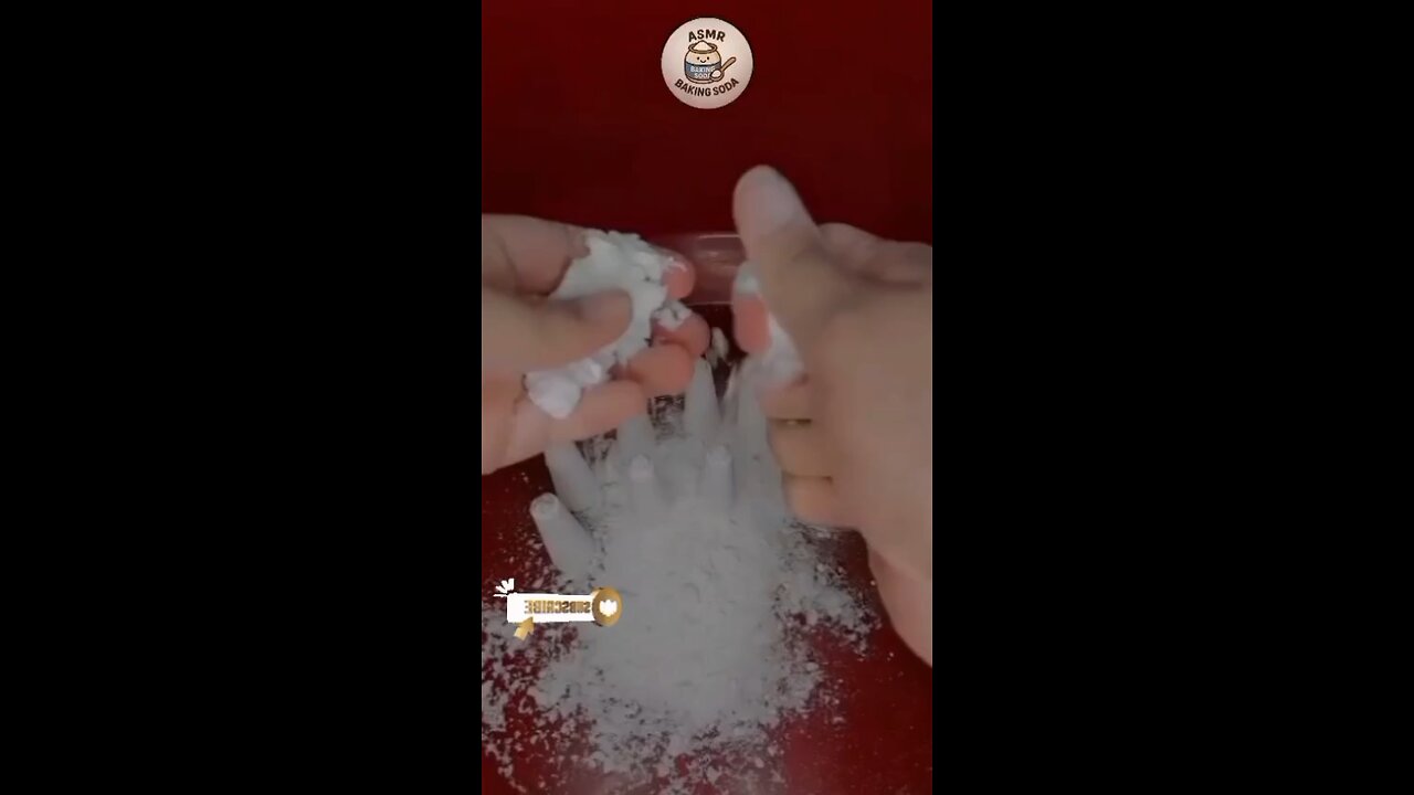 ASMR baking soda curshy satisfied