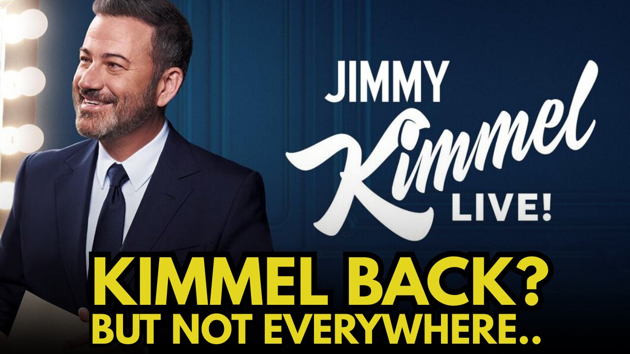 JIMMY KIMMEL BACK ON TV.. BUT NOT EVERYWHERE