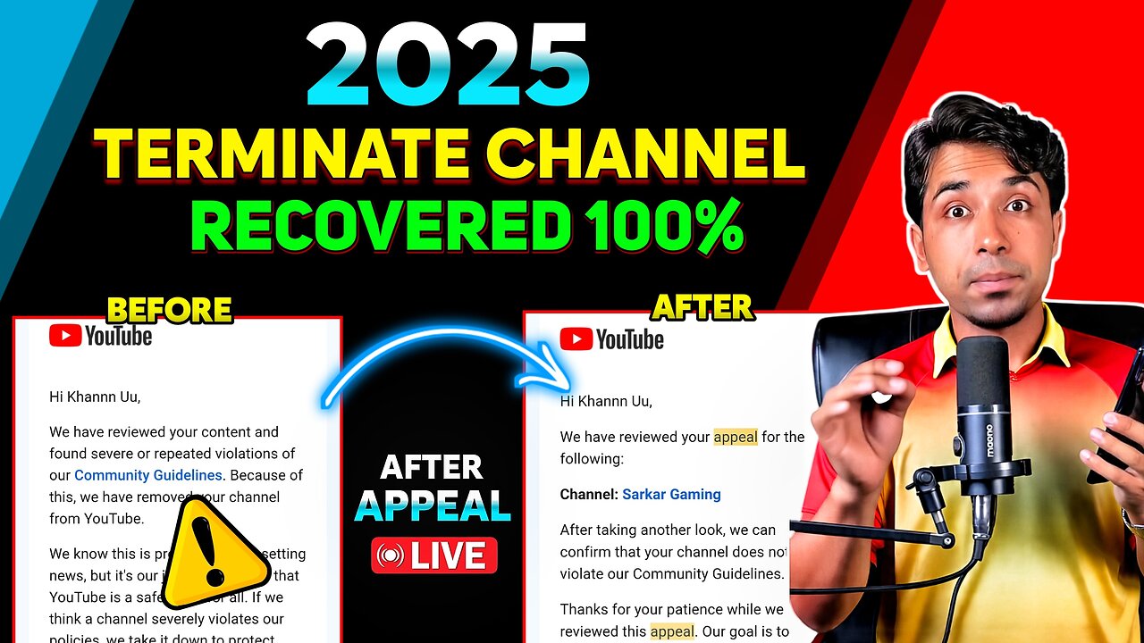 Channel Recovered 101% ✅️ Delete YouTube channel ko Wapas kaise laye | recovery repeated violations