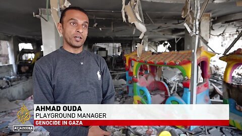 Gaza’s children mark Eid al-Fitr amid the ruins of playgrounds destroyed by war