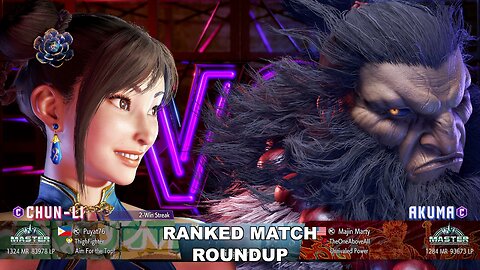 Kuya Kalbo SF6 Ranked Match Roundup. Chun Li Master Rank [Hori Fight Stick]
