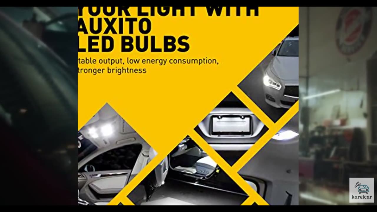 AUXITO 194 LED Bulb 6000K White 168 2825 W5W T10 Wedge 14-SMD Interior Car Bulb