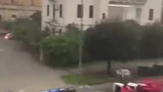 Floods in Syracuse on the Italian island of Sicily.
