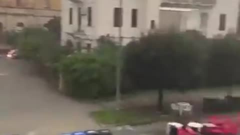 Floods in Syracuse on the Italian island of Sicily.