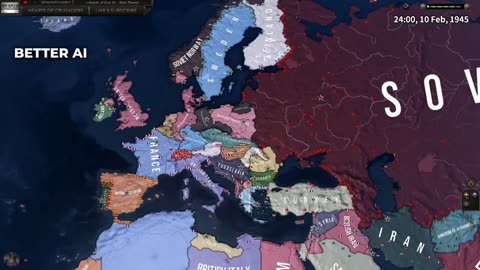 BETTER AI vs EXPERT AI vs SHEEP AI vs SMARTER AI [HOI4 AI Comparison Timelapse]