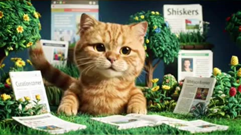 Curious cat explores human dejital gardens #digitalgarden #shorts #ai