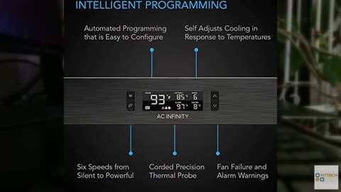 AC Infinity CLOUDPLATE T2, Rack Mount Fan 1U, Top Exhaust Airflow, for Cooling A