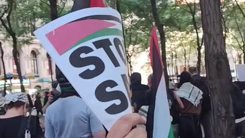 "STOP THE SALE OF STOLEN LAND" by Palestinian Assembly for Liberation.
