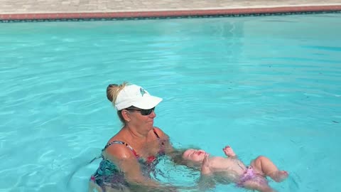 Baby Learns Flips During Life-Saving ISR Lessons