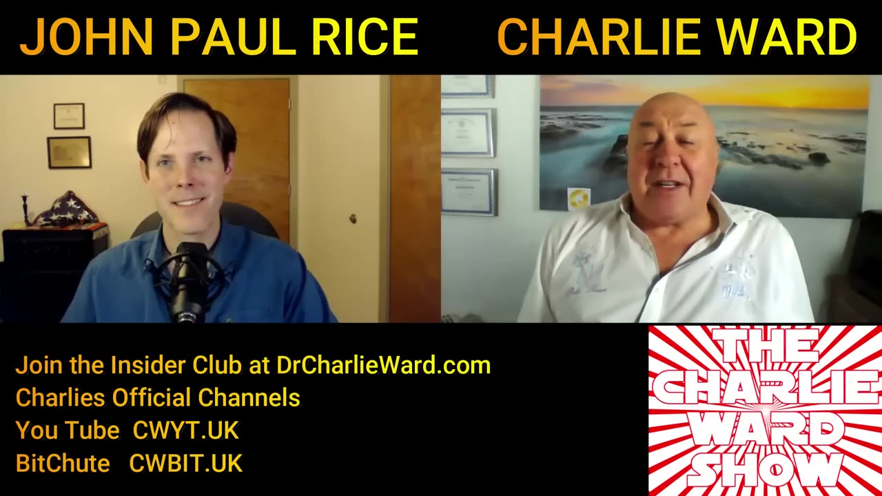 JOHN PAUL RICE TALKS WITH CHARLIE ABOUT TRUMP MEDIA RELIGION ,CURRUPTION WITH CHARLIE WARD