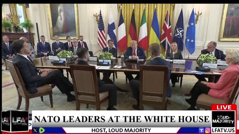 TRUMP MEETS WITH NATO LEADERS LIVE - LOUD MAJORITY LIVE