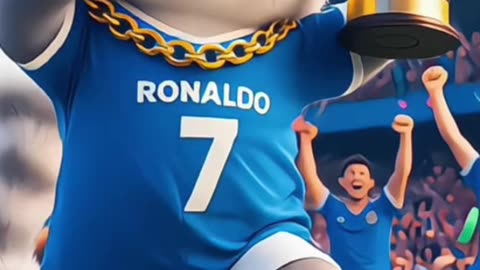 "Ronaldo Cat Wins the Trophy!🐱⚽🏆| Epic Football Moment#RonaldoCat #FunnyCat #FootballShorts #CatWins