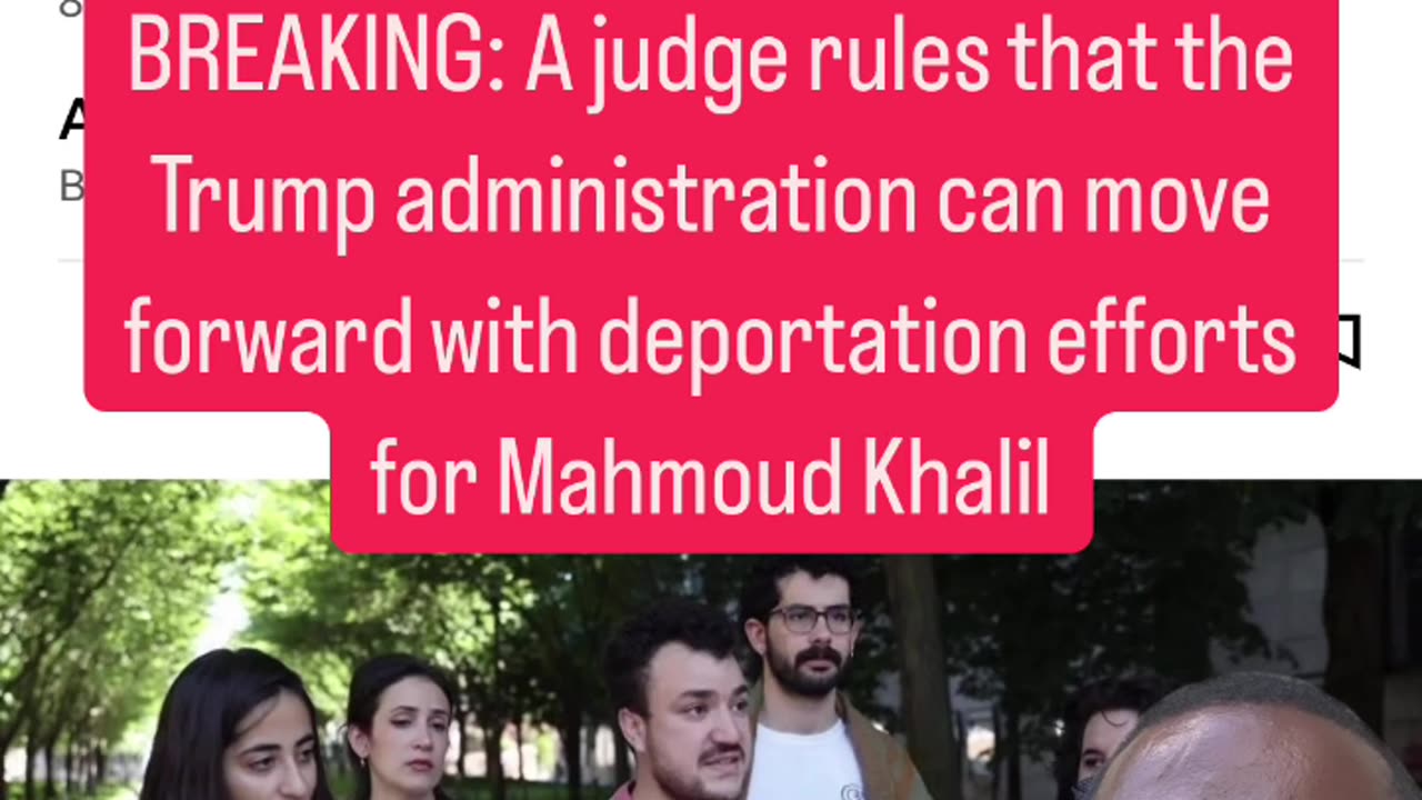 BREAKING: A judge rules that the Trump administration can move forward with deportation