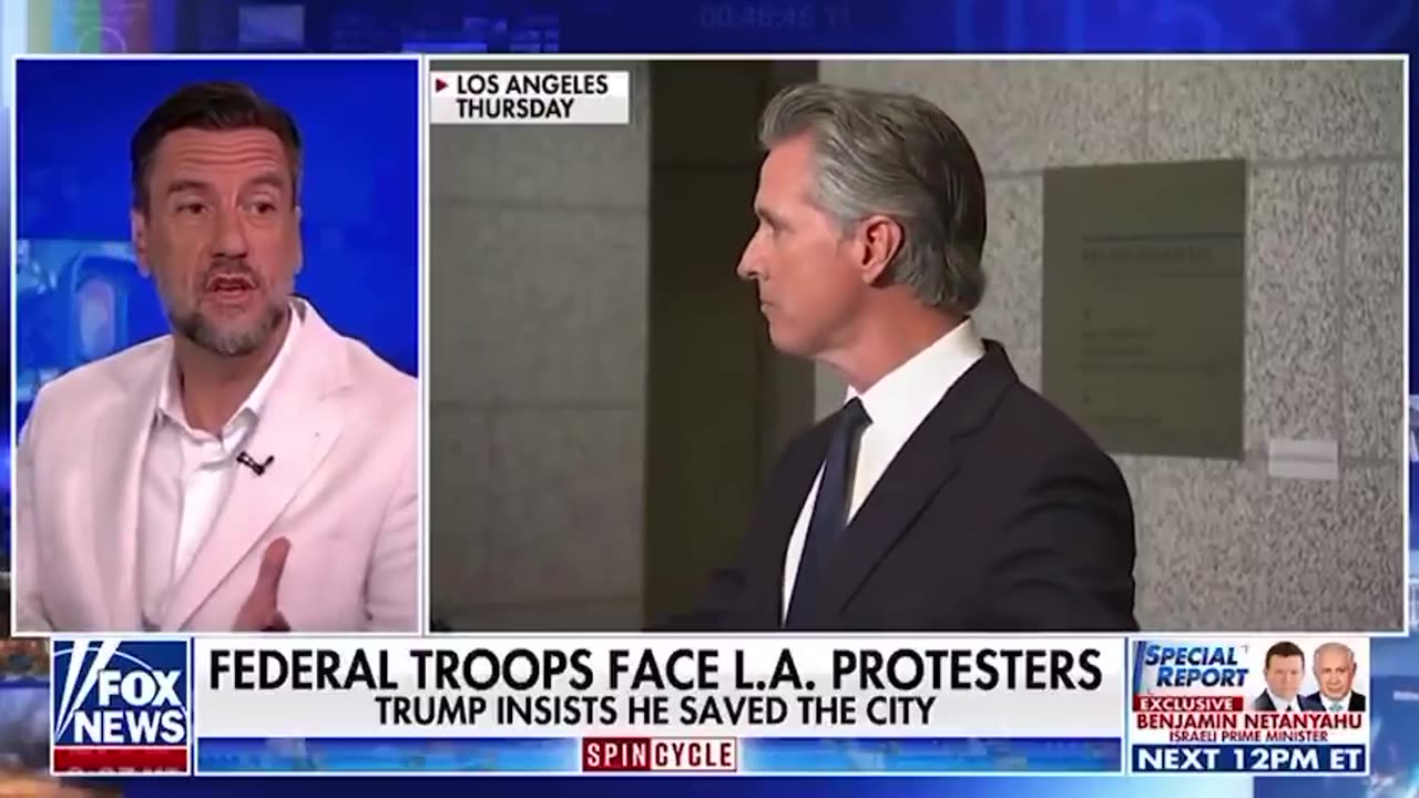 “Doesn’t this all help Gavin Newsom in the sense he is being anointed in the media as the leader of the Democratic resistance?”