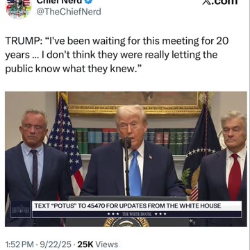 Autism press conference-9-22-2025 Been waiting 20 years…