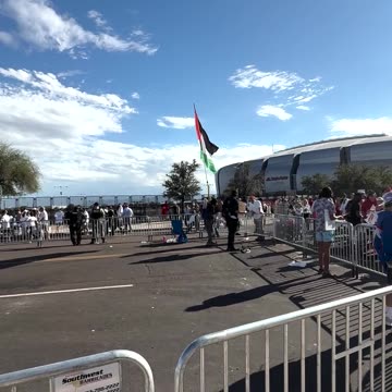 Protesters Seen Waving Palestinian Flag at Charlie Kirk Memorial