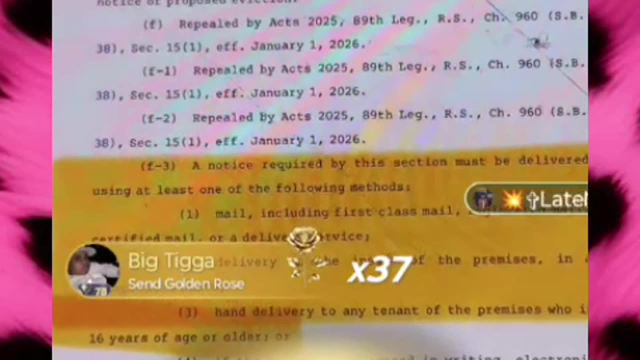 LATE NIGHT ; GOING OVER EVICTION NOTICE !