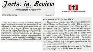 Facts in Review German article 1939 - Bible #1 sold book & Theology being taught at Universities