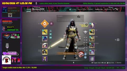 Destiny 2 - 2/6/26 - Just need gear for Hunter now. | D2-19,183 hrs