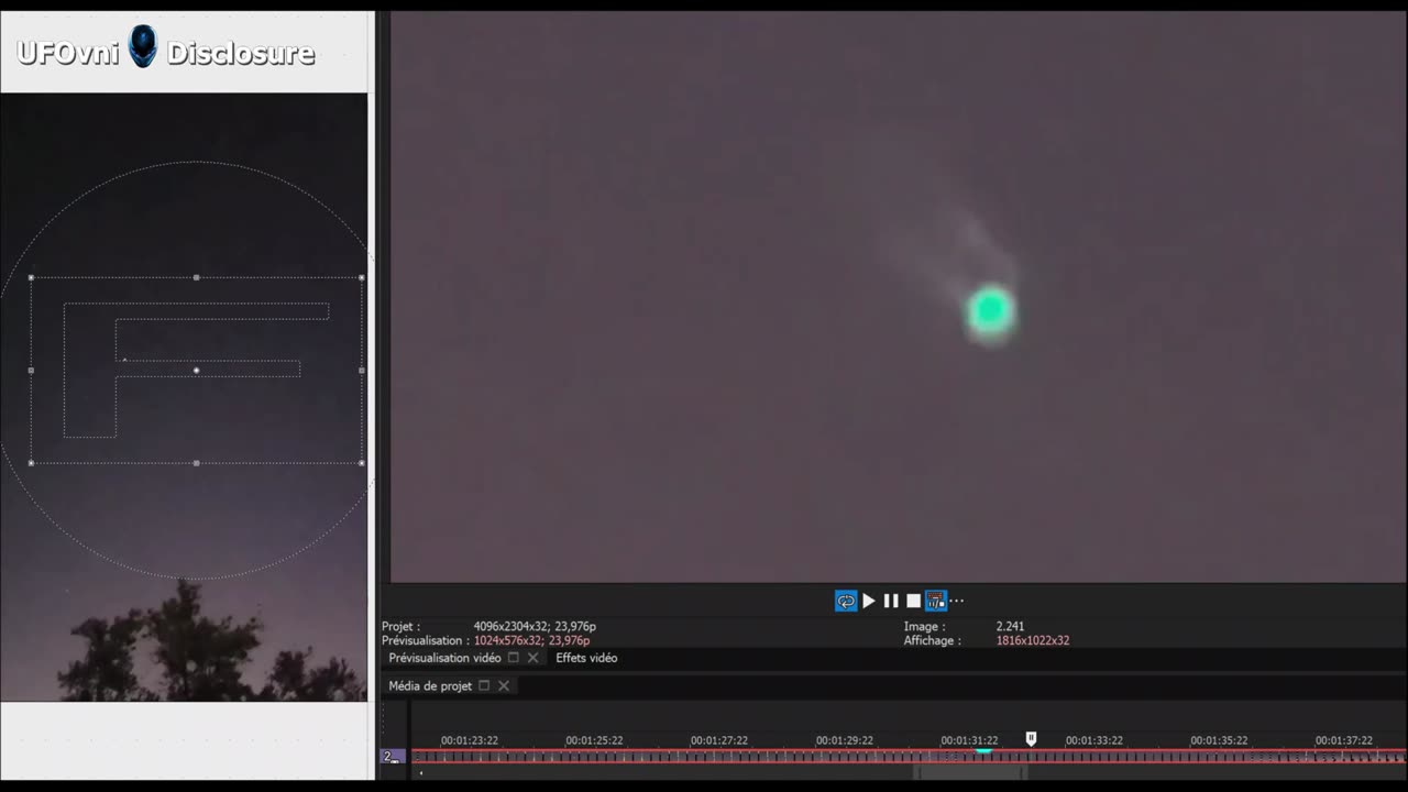 L'orbe vert et bleu filmé à Perth, en Australie