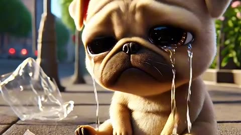 dog lost his ice cream