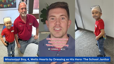 Mississippi Boy, 4, Melts Hearts by Dressing as His Hero: The School Janitor 😭❤️