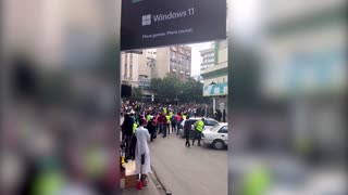 Police use water cannon on anti-government protesters in Nairobi
