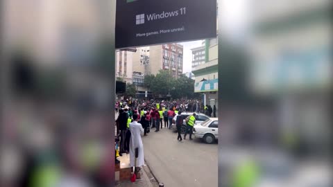 Police use water cannon on anti-government protesters in Nairobi
