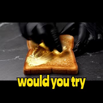 Have you ever had golden toast? #mukbang #ASMR #fyp #ai #gold #shorts